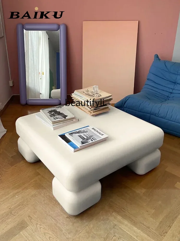 xxqСкандинавский квадратный розовый журнальный столик для гостиной B &amp