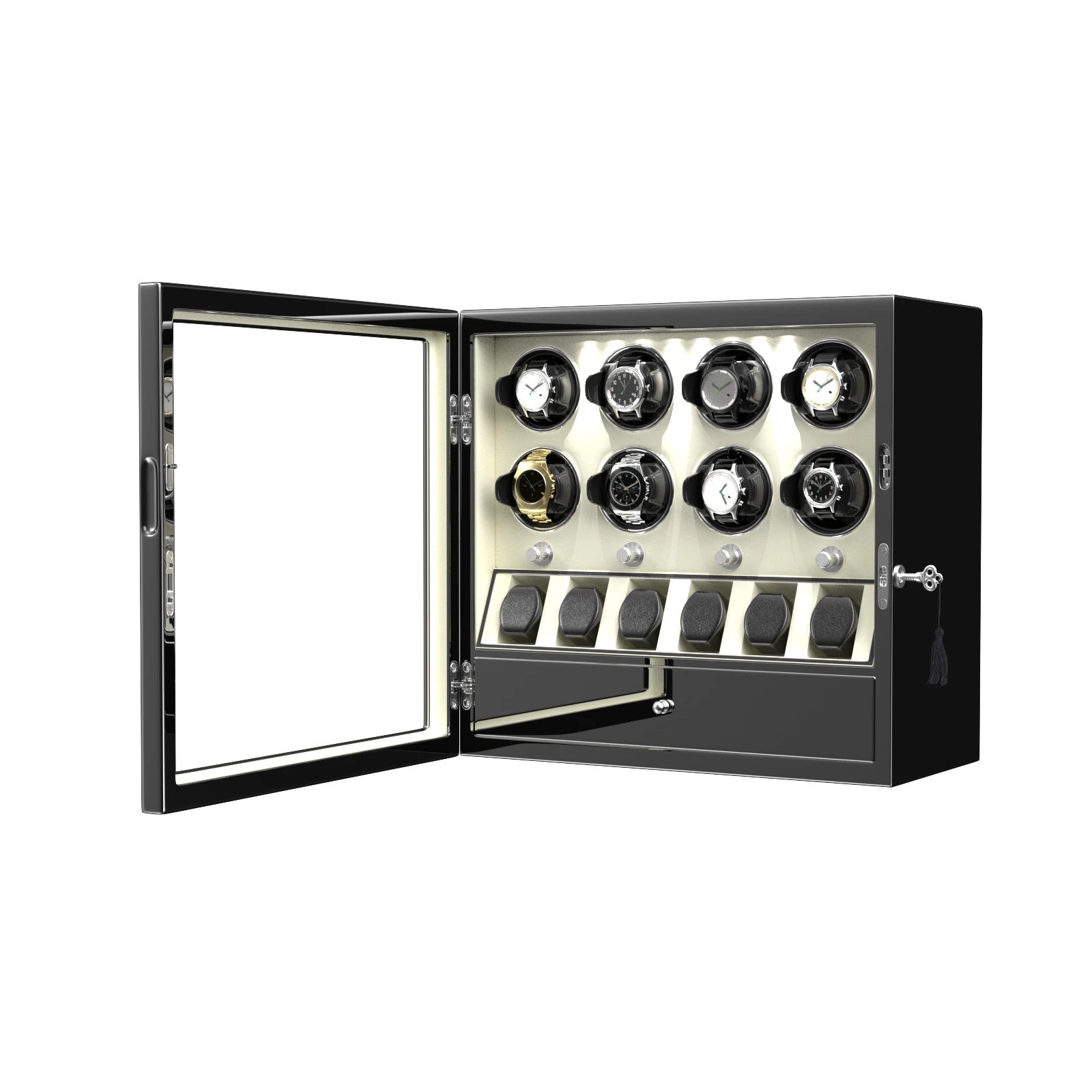 

Luxury Automatic Watch Winder Safe Box with Watches Organizer Storage Box New Design