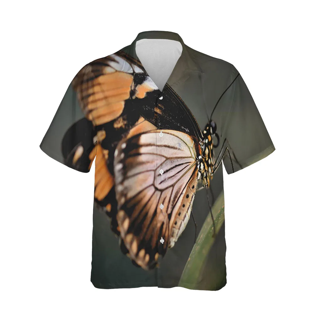 Jumeast New 3D Summer Men Shirt Casual Butterfly Series Mens Hawaiian Shirt Short Sleeve Fashion Streetwear Comfortable Blouses