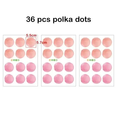 36 шт. декоративные настенные наклейки в горошек