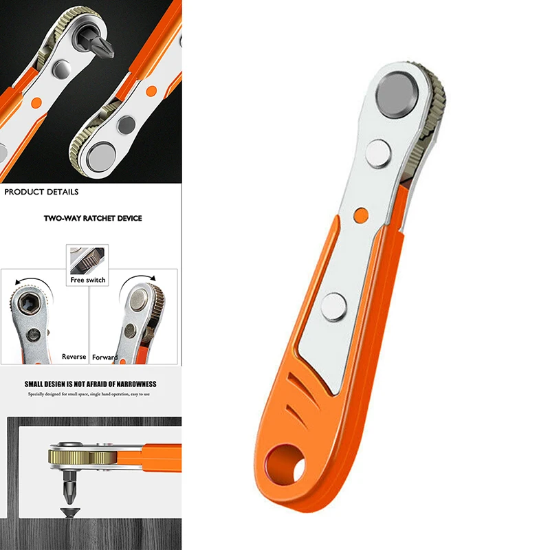 

36 Teeth Ratchet Wrench Screwdriver Ratchet Spanner Quick Release Screwdriver Repair Tool Low Profile Right Angled Offset Tool