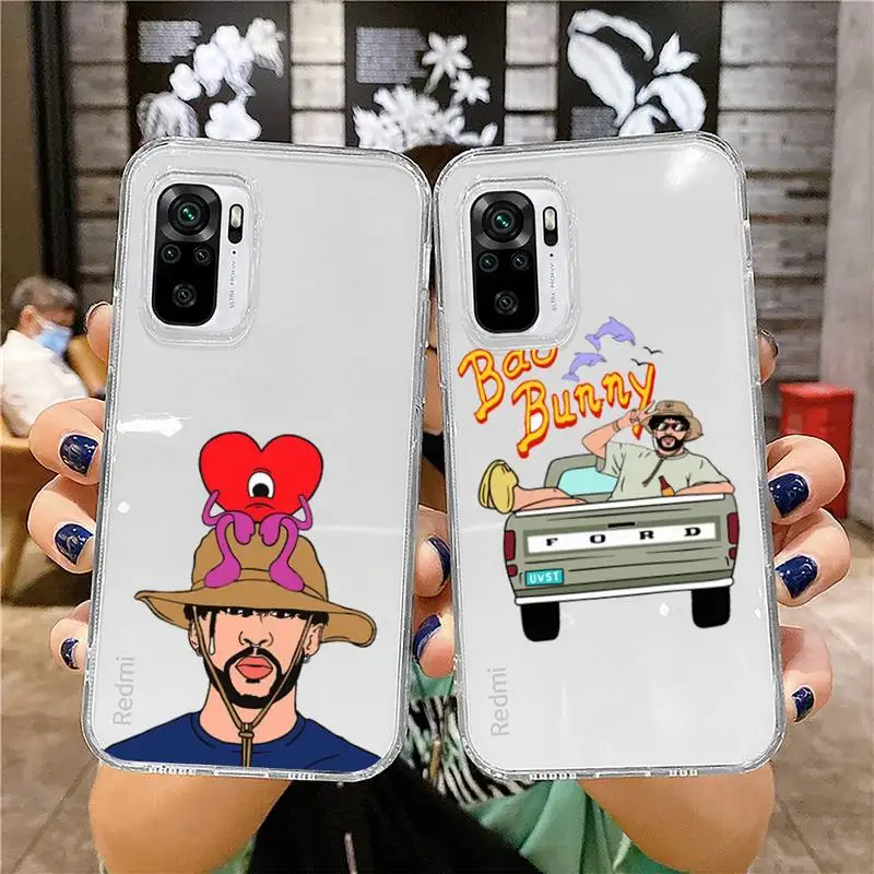 

Yo Perreo Sola Bad Bunny Maluma pattern Phone Case Transparent for Xiaomi redmi note x f poco 10 11 9 7 8 3 i t s pro cover