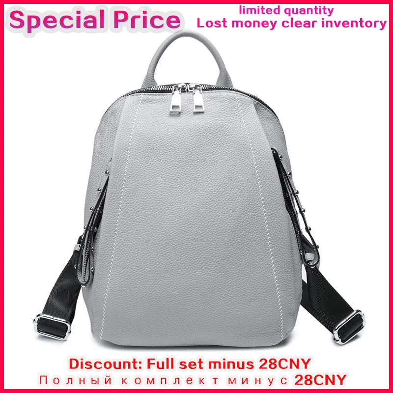 

ZENCY 2022 NEW 100% Genuine Cow Leather Women Design Shopping Backpack Lady Girl Real Top Layer Cowhide Book Bag Style Knapsack