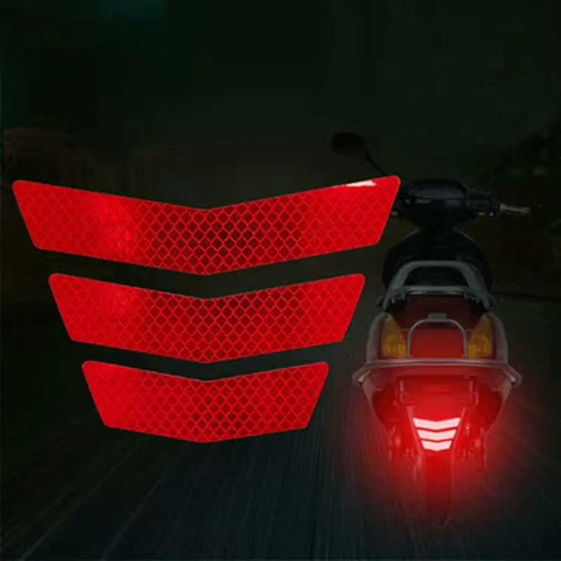 

Светоотражающая наклейка для мотоцикла, крыла, водонепроницаемые наклейки, предупреждающий знак безопасности, наклейки со стрелками, укра...