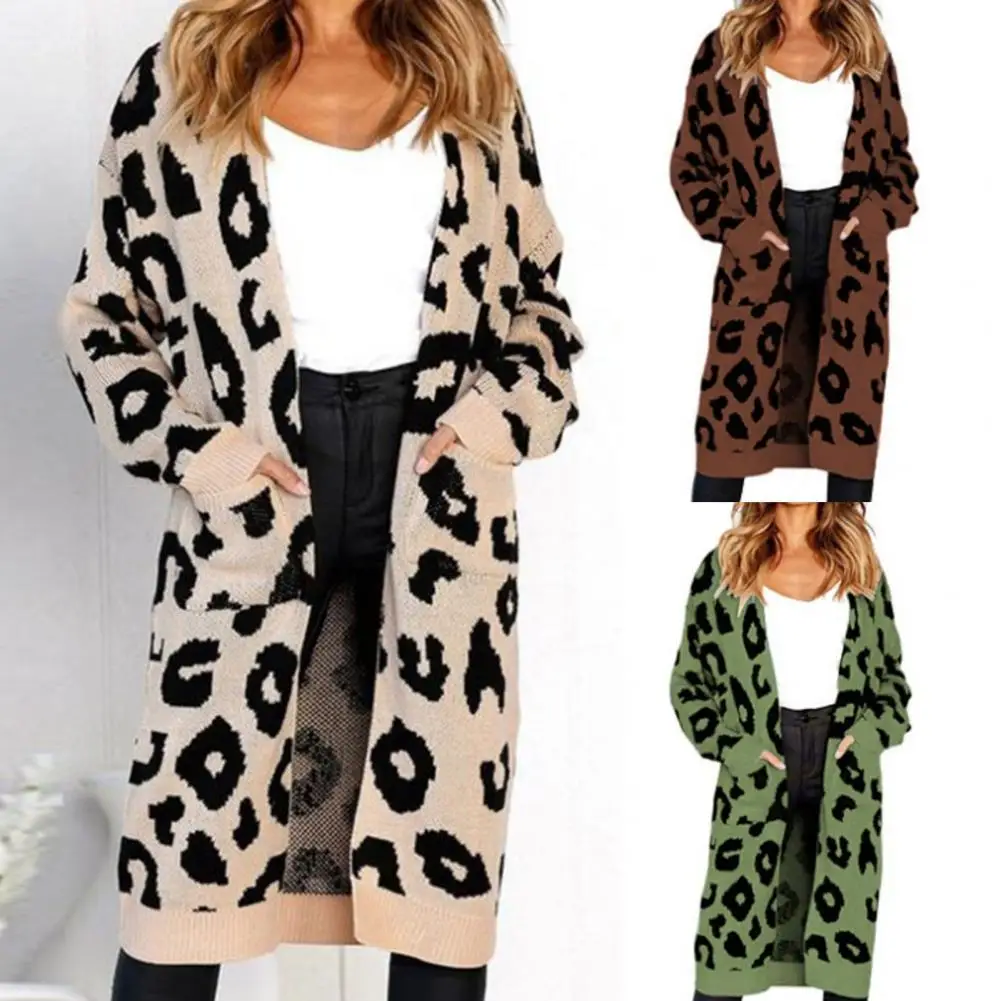 

Long Sleeve Soft Fabric Lady Winter Knitted Cardigan Coat for Office