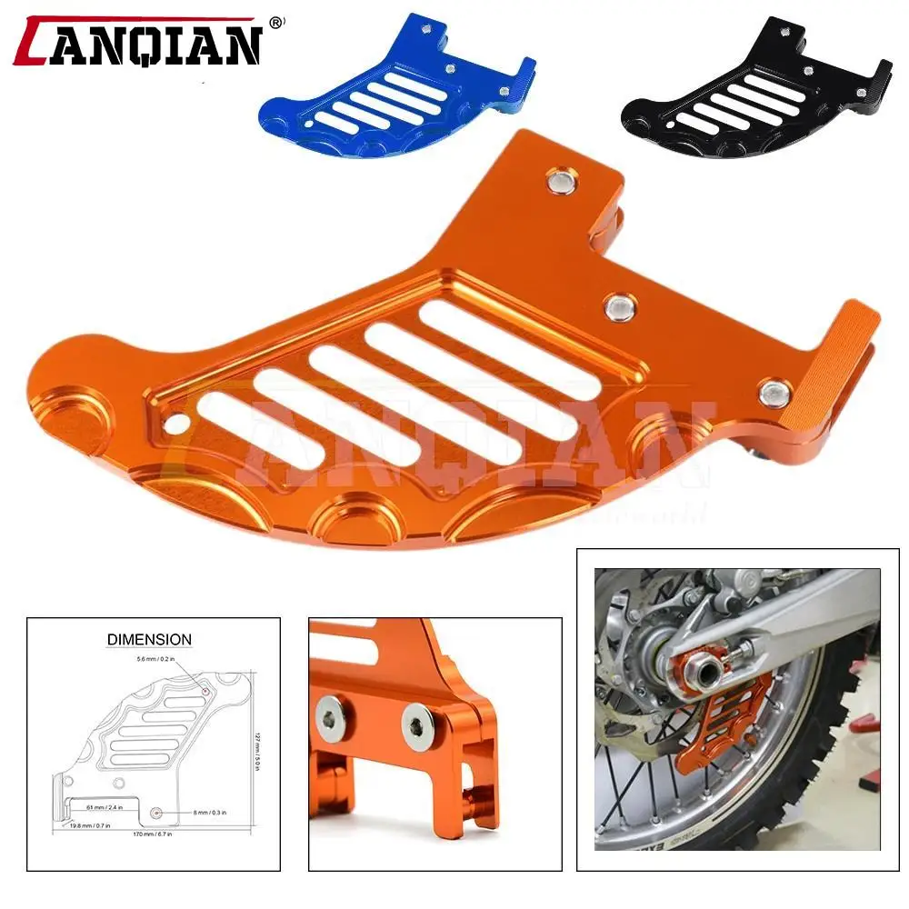 

For 144 SX 144SX 2007 2008 Motorcycle Accessories CNC Aluminum Rear Brake Disc Guard Potector 125 SX EXC 125SX 125EXC 2003-2014