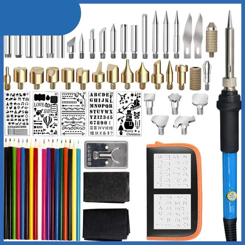 

Комплект цифрового электрического паяльника, 71 шт., 60 Вт, набор паяльников «сделай сам», художественное ремесло, стальная сетка, сварочный инструмент, комплект паяльника