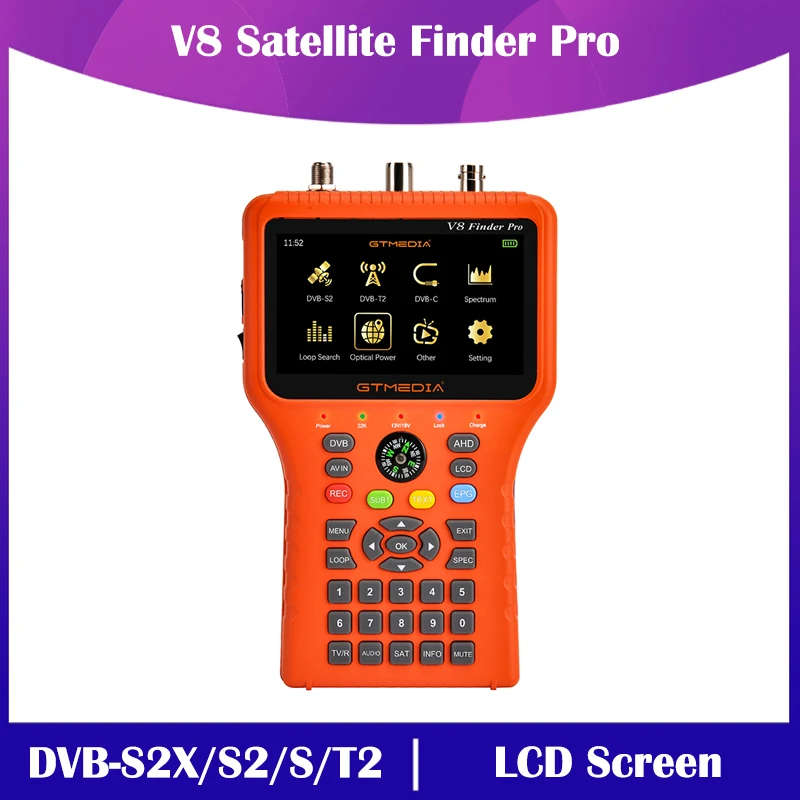 

Satellite Finder V8 Finder Pro DVB-S2/T2/C AHD H.265 спутниковый счетчик для установки спутникового телевидения инструменты для поиска сигнала