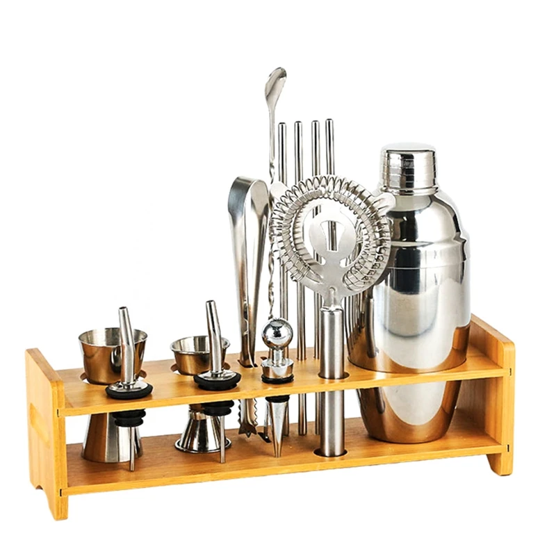 

Stainless Steel Cocktail Shaker Set Cocktail Shaker Bartender Full Set of Tools