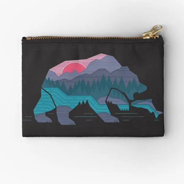 

Bear Country Zipper Pouches Socks Men Storage Bag Small Wallet Money Key Pure Women Coin Panties Pocket Cosmetic Underwear
