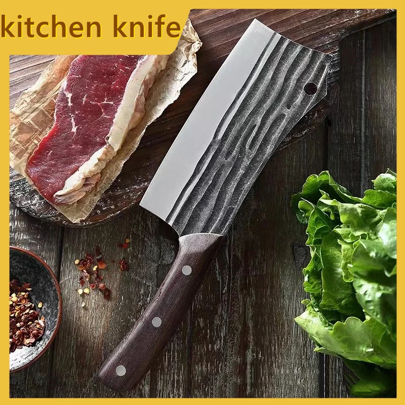 

Professional Chef Knife Bone Chopping Knife Cooking Knife Hand-forged Butcher Knife Meat Vegetables Cleaver High Hardness Knife