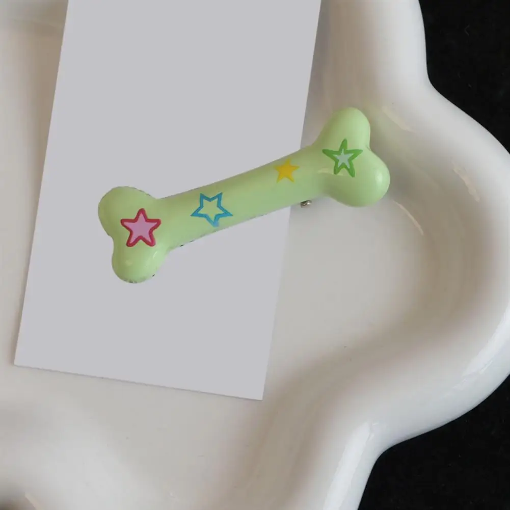 Barrettes Stylish Hair Accessory Set 2 Pcs Star Print Bone Hair Clips Anti-slip Smooth Rust-resistant Hair For Bangs