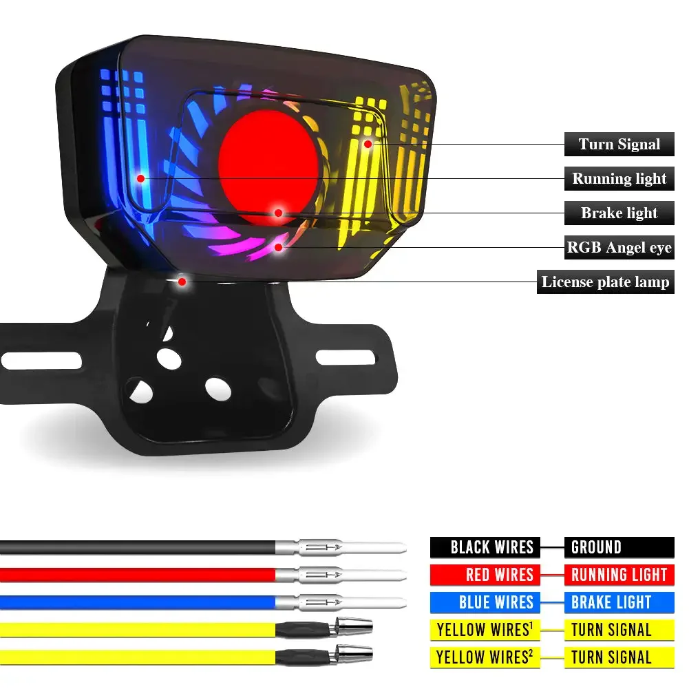 Задний сигнальный фонарь для мотоцикла светодиодные задние фонари встроенный