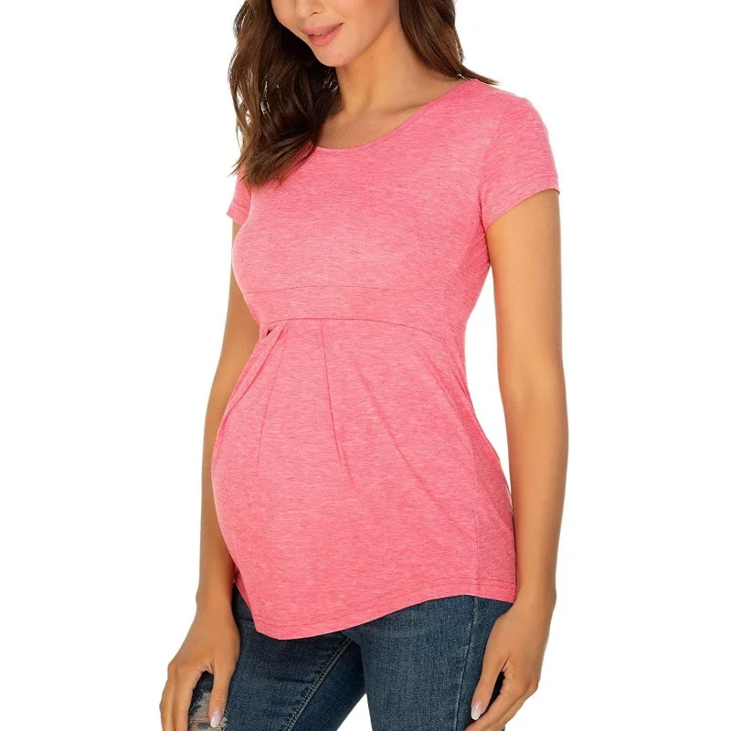 Summer Pregnancy Tops Women Printed Short Sleeves Tee Shirt Premama T-shirt Pregnant Clothes enlarge