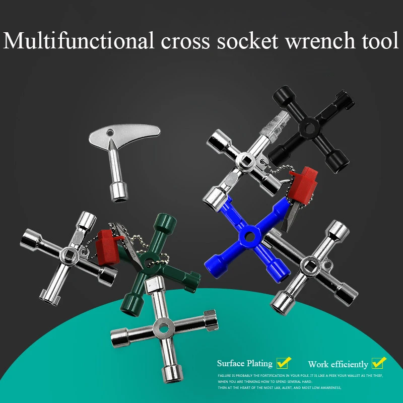 

Multifunction 4 Ways Universal Triangle Wrench Key Plumber Keys Triangle For Gas Electric Meter Cabinets Bleed Radiators Wrench