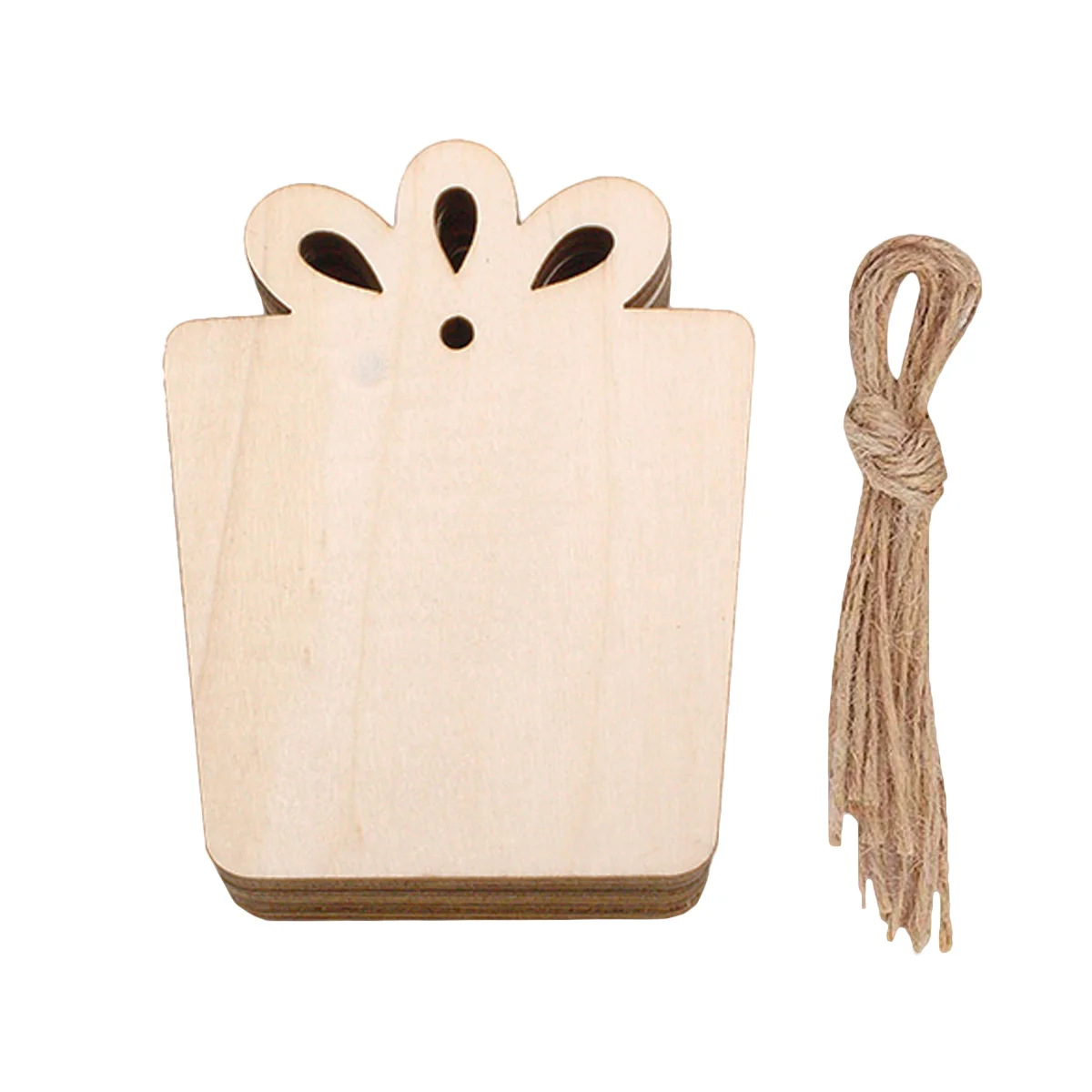 

10PCS Gift Box Shape Christmas Ornaments Hanging Pendants with Rope for Festival