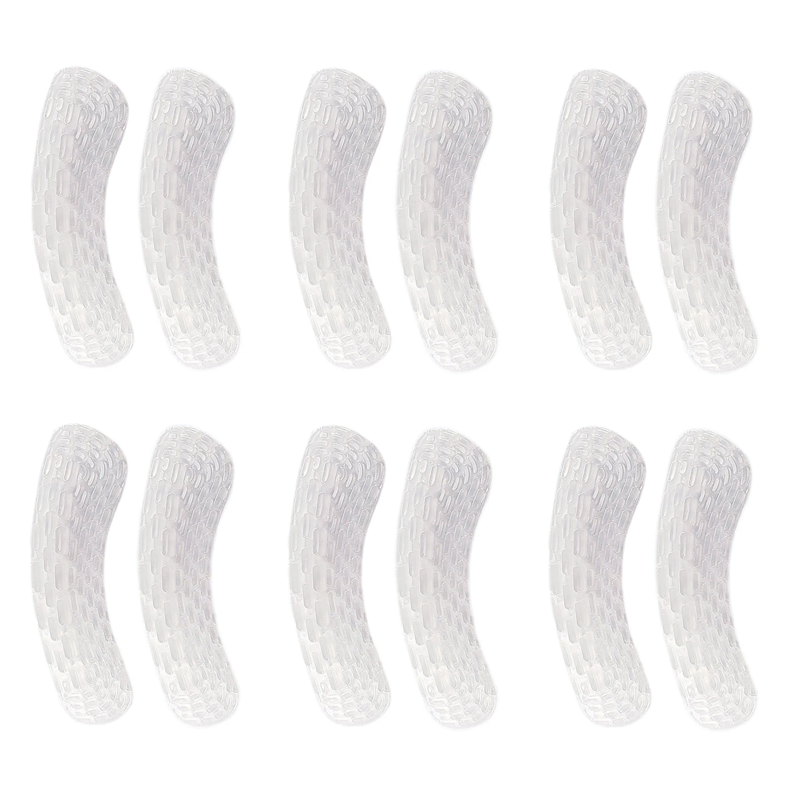 

6pair Invisible Protection Cushion Transparent 4D Particle Thin Pad Self Adhesive Non Slip Universal Soft Silicone Heel Liner