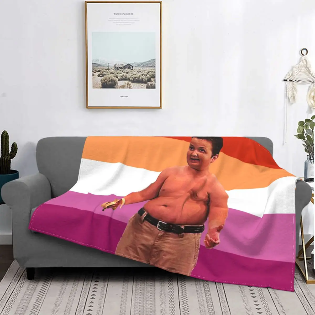 

Lesbian Flag Gibby Blankets Velvet Summer Funny Dank Meme Tv Multifunction Super Soft Throw Blanket for Home Outdoor Bedspreads