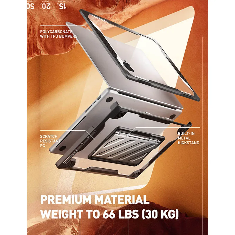 Чехол SUPCASE для MacBook Pro 16 дюймов (2023/2021 дюйма) A2780 M2 /M2 Max /A2485 M1 /M1 UB жесткий защитный