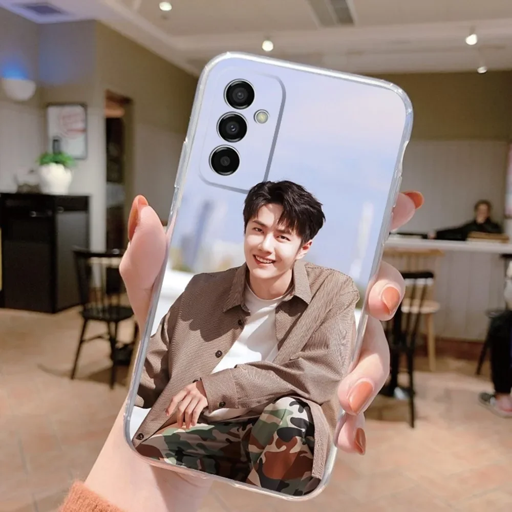 Actor Wang YiBo Phone Case Silicone For Samsung S30 S23 21 22 20 Ultra S20 FE lite S10 9 PIus Note20ultra Cover Clear