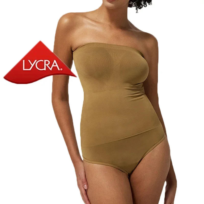 GUUDIA Обновленный топ из лайкры боди бесшовные без бретелек бесшовное на кнопках с