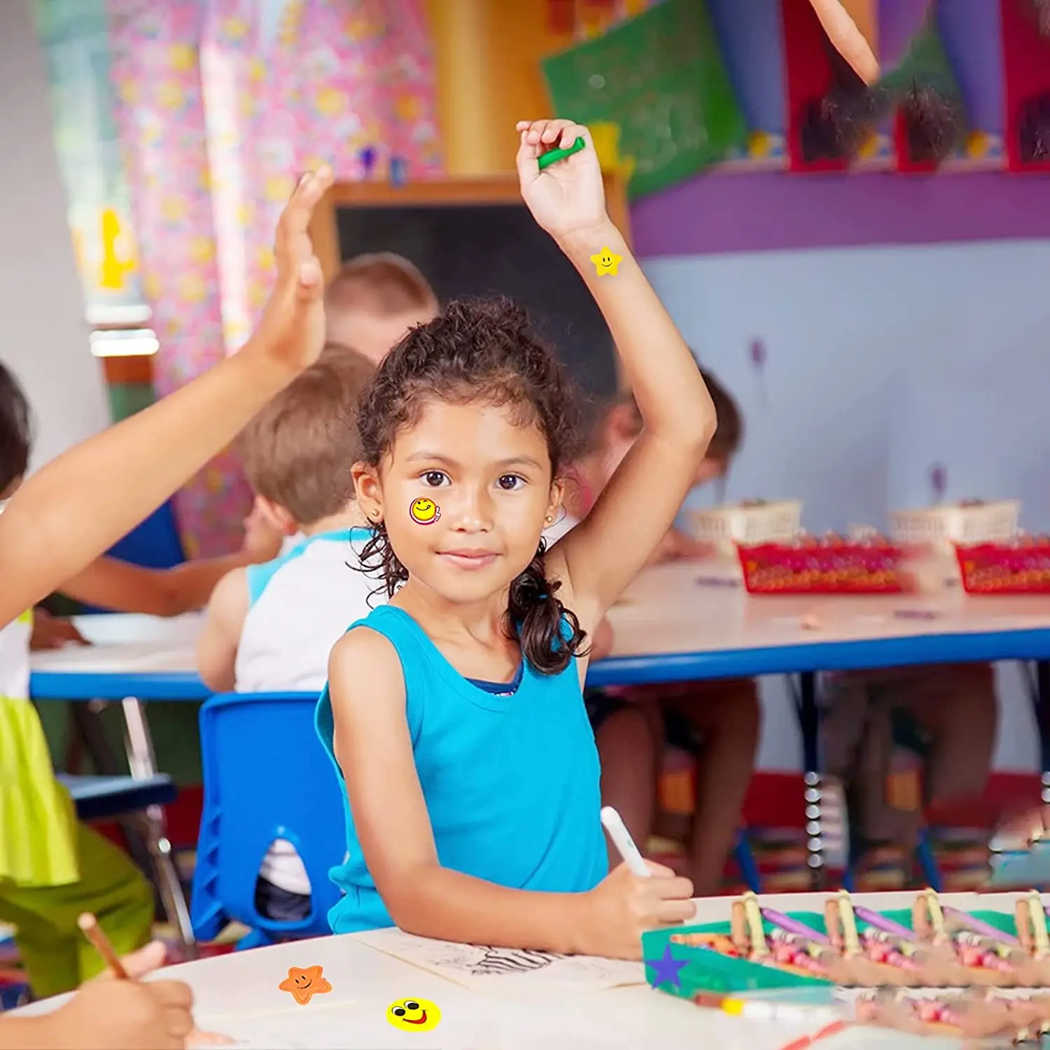 Стикер с улыбающимся лицом для ноутбука 10 листов |