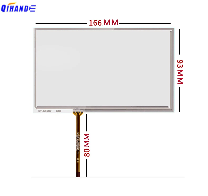 

New 7Inch 4Lines 4Wire Compatible For JVC-KW-AVX900 JVC KW AVX900 Resistance Touch Screen Panel Glass Sensor 165mm*92mm 166*93mm