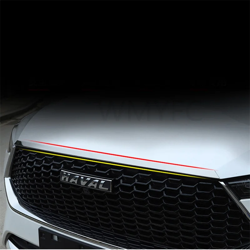 

Stainless Steel Front Grille Hood Lip Molding Engine Cover Trim Chromium Styling Chrome Color Sticker For Haval F7 F7X 2019-2021