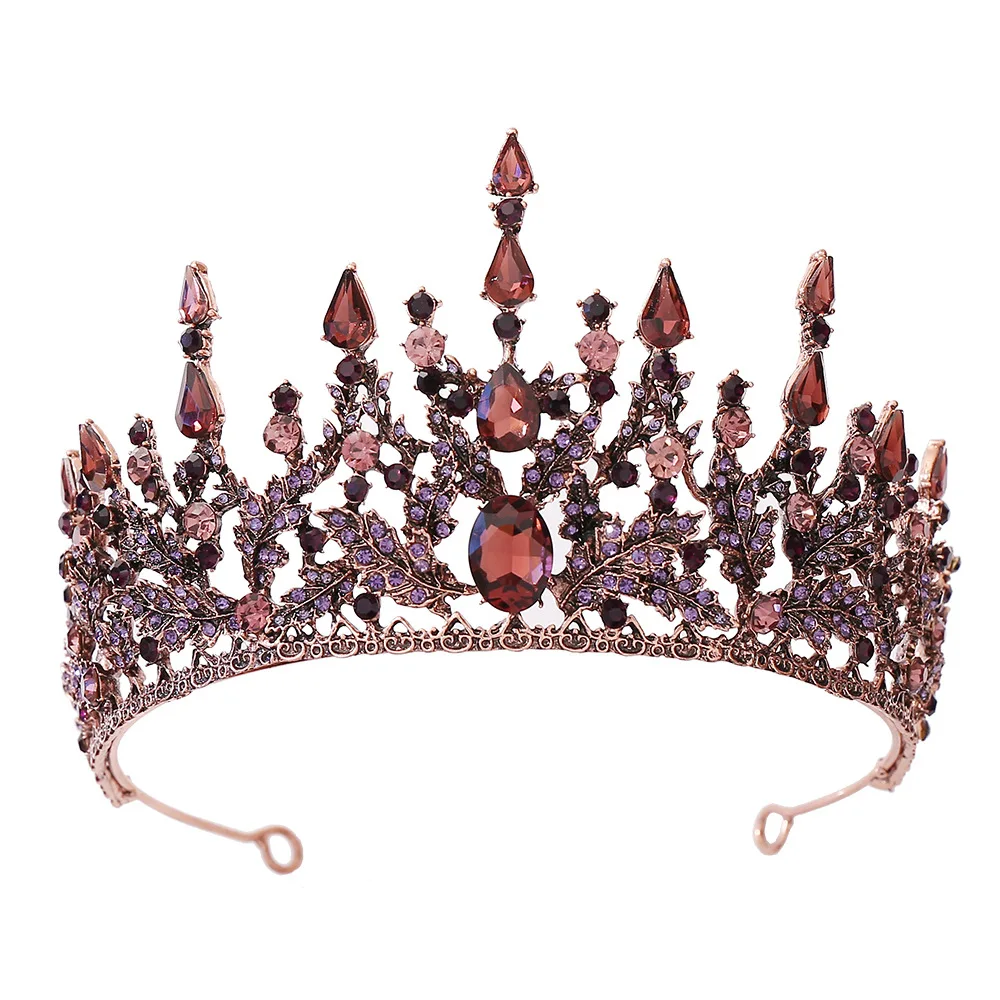 

Baroque Bride Crown Headwear Rhinestone Hair Jewelry Accessories Princess Crown Wedding Dress Tiaras for Women Fashion Hairwear