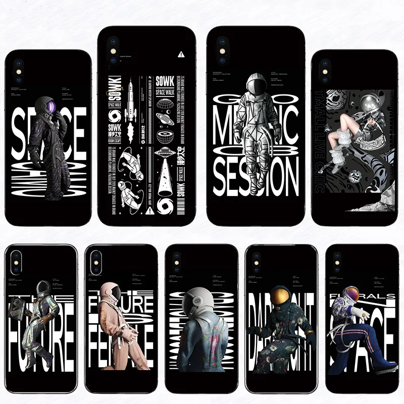 

Stylish Astronaut Funny Unique phone Case For Iphone 13 12 Mini SE 2020 11 Pro Max XS Shell X XR 6S 7 8 Plus 5 Hard Mobile Cover