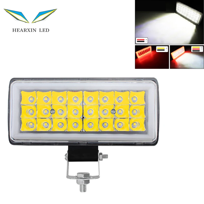 

7-дюймовый светодиодный светильник с кольцом Halo, светодиодный рабочий светильник для грузовиков, автомобилей, тракторов, лодок, квадроцикло...