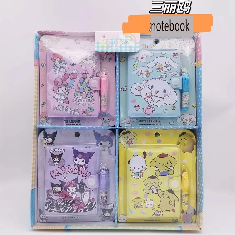 

Sanrios Kuromi Mini Notebook Hello Kitty My Melody School Student Cute Children's Stationery Small Prizes Travel Password Book