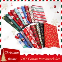 5pcs 25x25cm christmas patchwork cotton style patchwork cloth head cloth group cotton printed cloth handmade diy