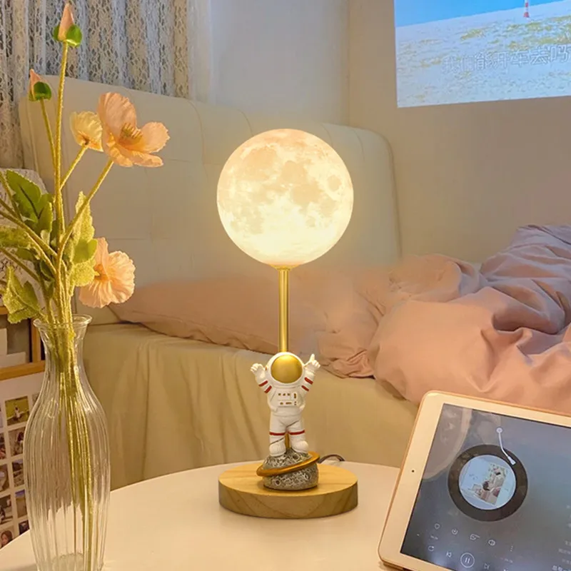 

3 Colors Moon Night Lamp Starry Night Lights USB Rechargeable Touch Control LED Moon Lamp for Home Room Decor Desktop Kids Gifts