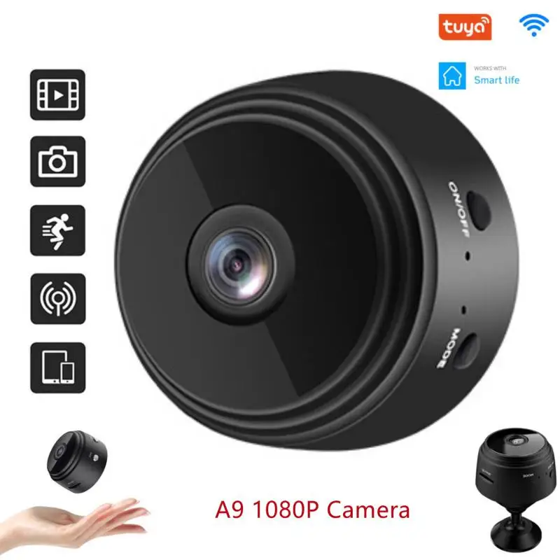 

Tuya APP A9 Mini Surveillance Cameras With Wifi 1080p Hd Mini Camera Sensor Night Version Camcorder Web Video Surveillance