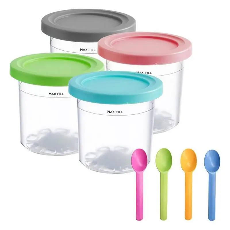 

Can Ice With Maker Store Cream Sealing Ninja Containers Pints Ice Cup Reusable Ice Creamie Cream Cream 2/4pcs Pints Cups For