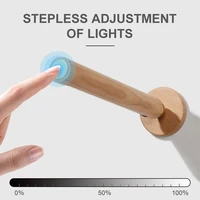 360%c2%b0 rotatable adjust wood wall lamp usb charging touch control stepless dimming sconce corridor night light