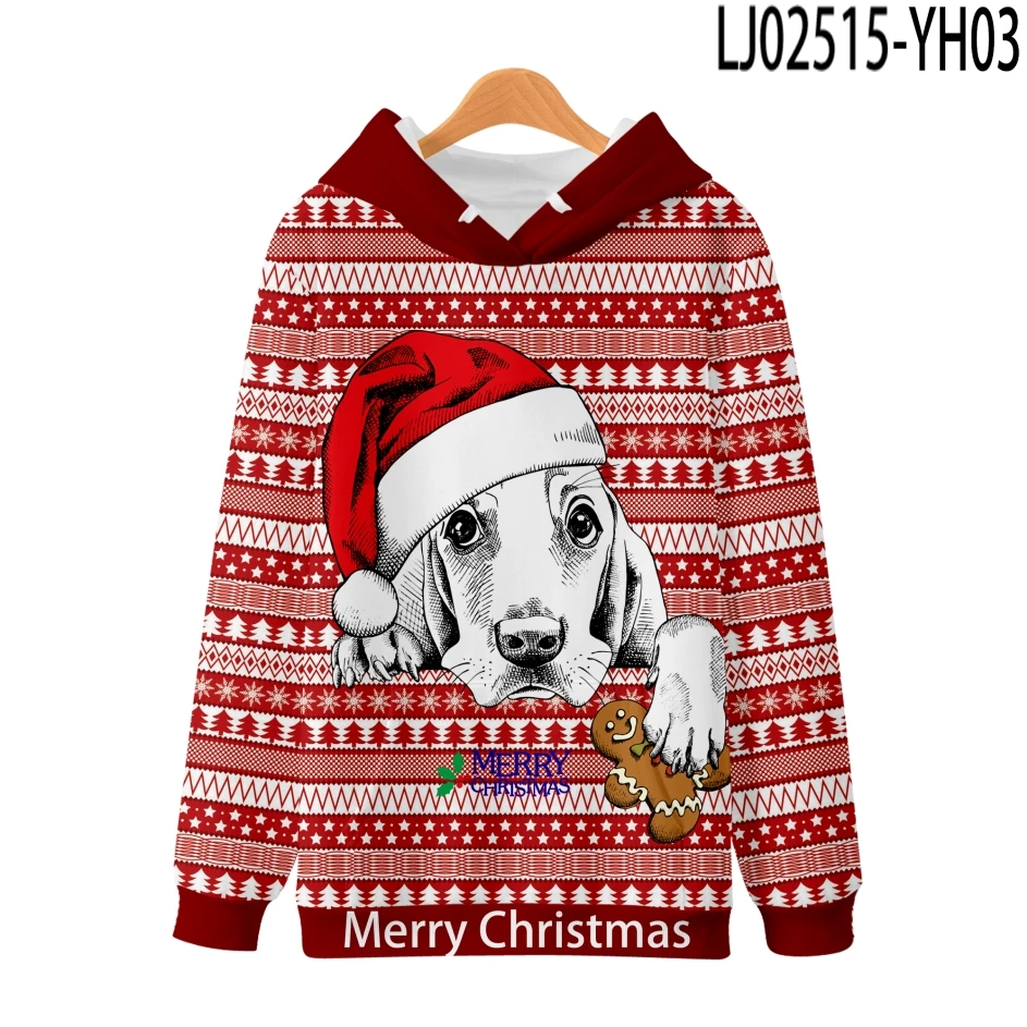 

classic New latest Merry Christmas 3D men's/women's Hoodie Creative Novelty clothes hip hop boys/girls fashion Christmas Hooded