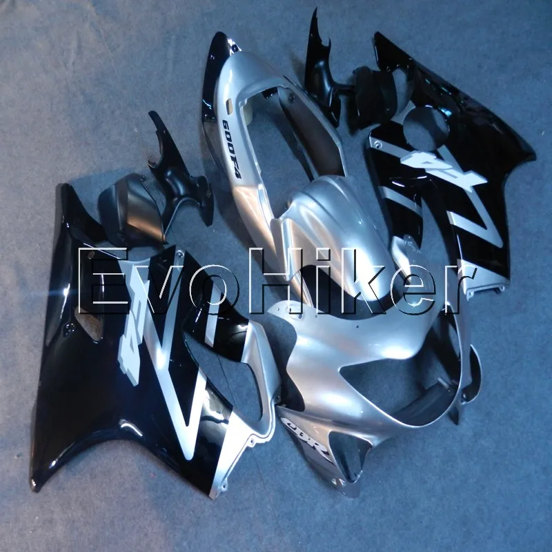 

Литьевая форма обтекатель для CBR600F4 1999 2000 Черный Серебряный CBR600 F4 99 00 ABS Обтекатели для мотоцикла