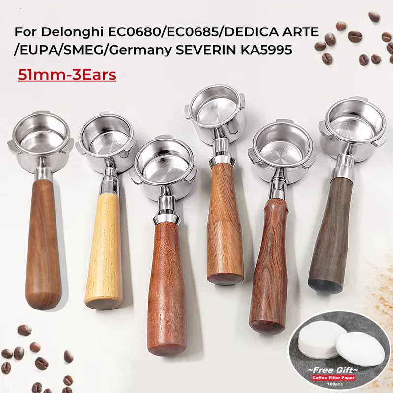 Фото Аксессуары для кофе без дна для Delonghi 51 мм, аксессуары KA5995 Coffee №1
