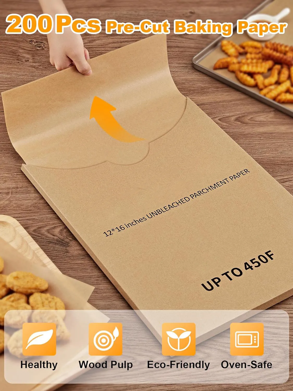 50/100 Шт. Противни Экологически Чистая Перфорированная Бумага Пергамент