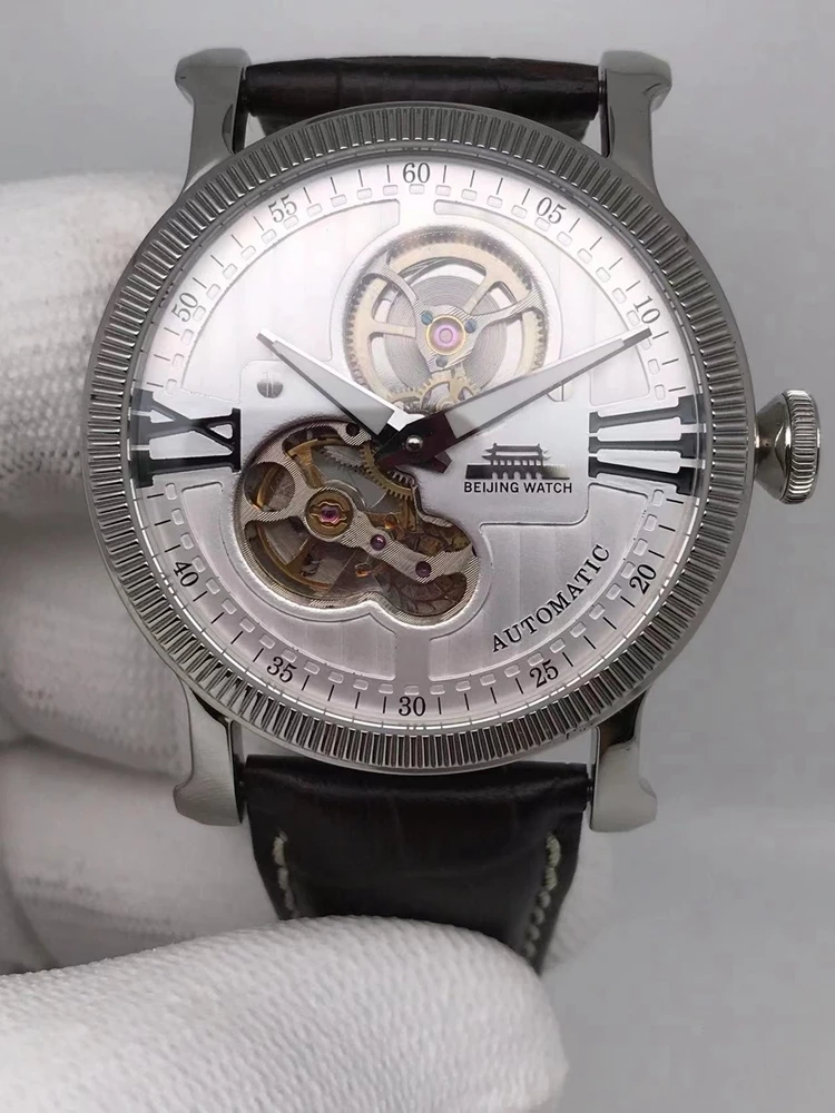 Винтажные Пекинские автоматические мужские часы 40 мм ретро механические