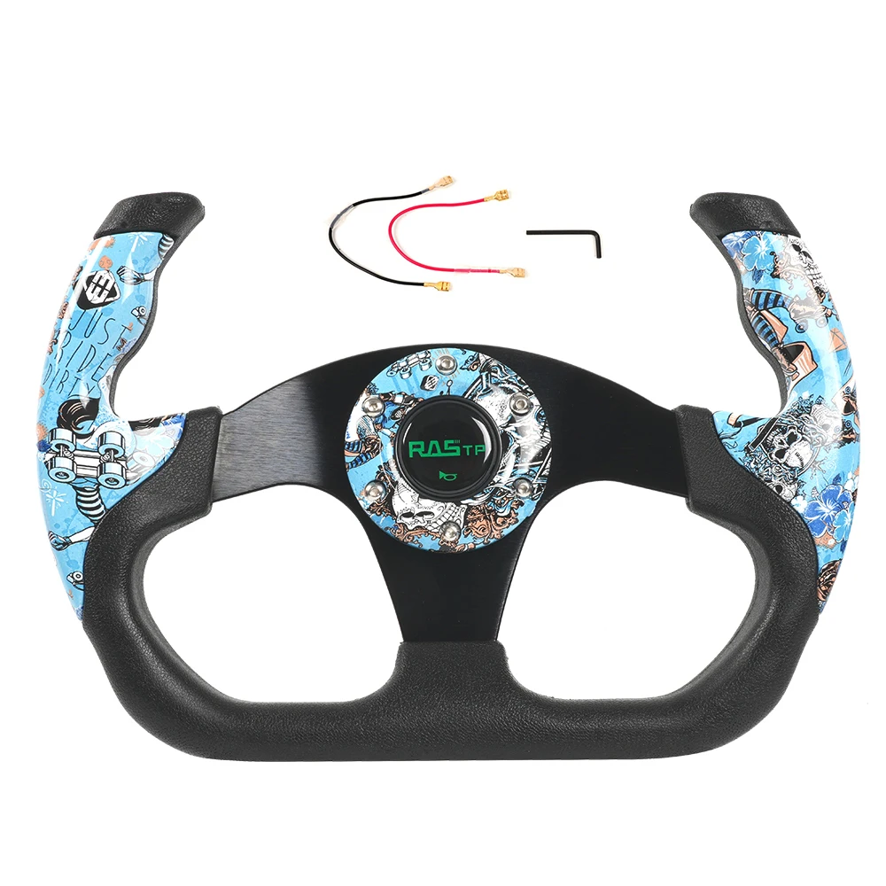Фото Руль для симулятора гонок Graffiti SIM Racing, 12,8 дюйма (325 мм), 6 отверстий, комплект с кнопкой сигнала STW046 №5