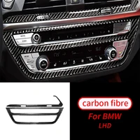 real carbon fiber color ac swith knob panel trim car interior accessories car interior supplies for bmw x3 g01 18 19 x4 g02 2019