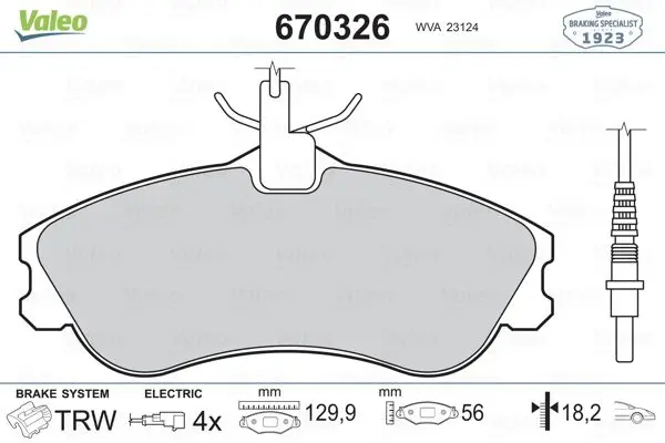 

670326 for ten brake BALATASI PARTNER P306 CABRIOLET / SEDAN 1.8i 16V 2,0I BERLINGO XSARA 1,8I