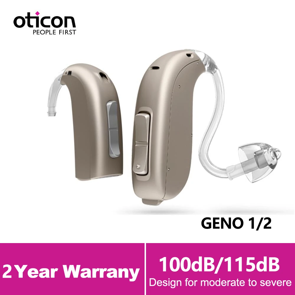 Oticon Geno 115db высокомощный слуховой аппарат для страха с тяжелыми глухими, 15-канальный оригинальный портативный цифровой слуховой аппарат