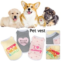 printed pet vest casual small dogs clothes summer dog shirt cartoon puppy vest cute dog costume clothing for cats pet suppies
