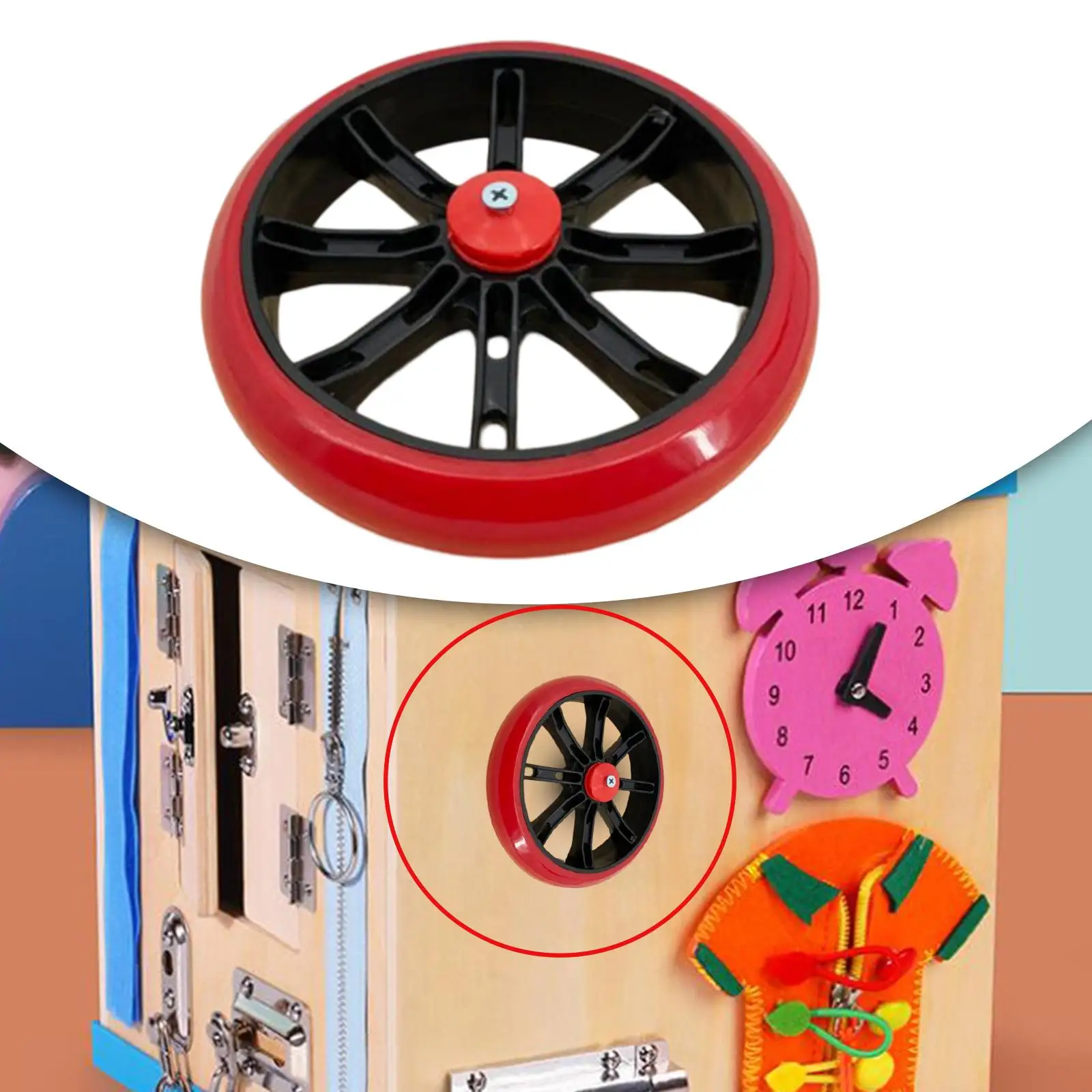 

Busy Board DIY Accessories Steering Wheel Developmental Toddlers Learning Cognitive for Educational Toys