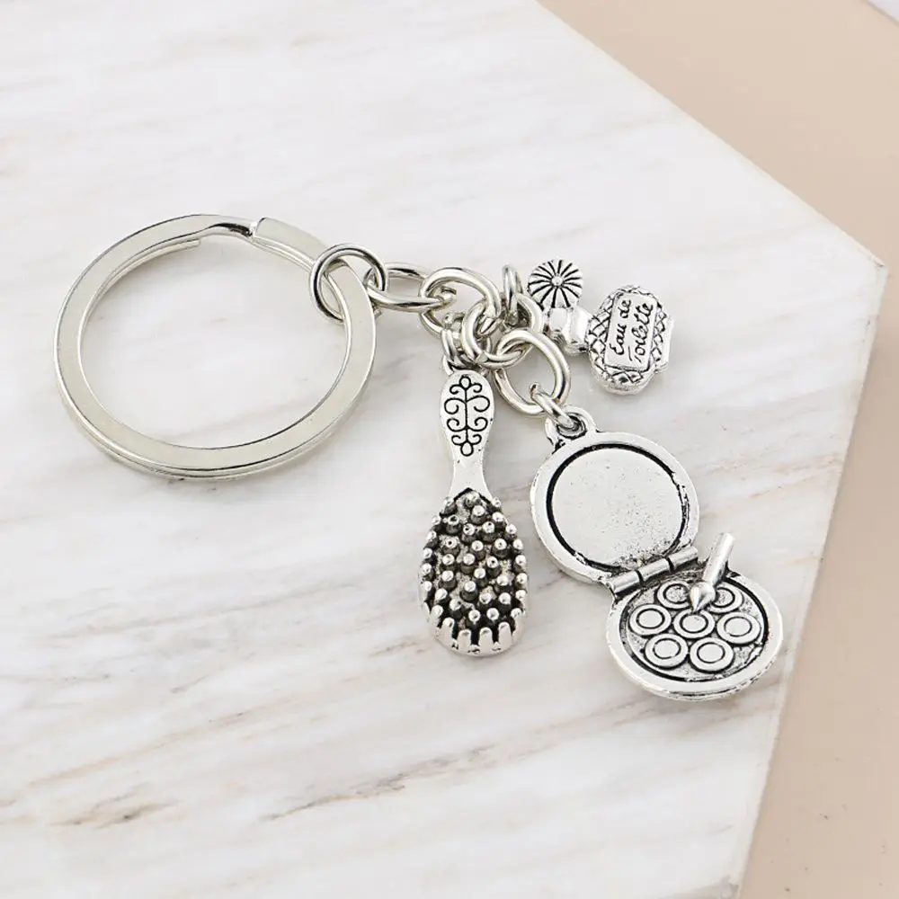 Брелок для ключей с застежкой-карабином в форме сердца подвеска макияжа брелок