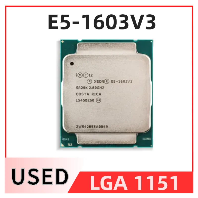 

Xeon E5-1603V3 CPU 2.8GHZ Quad-Core 10MB 140W E5-1603 V3 E5 1603 V3 LGA2011-3 E5 1603V3 processor Original